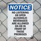 Signmission No Loitering Or Open Alcoholic OSHA Notice Sign, Plastic, 7in W x 10in L, 2PK OS-2PACK-NS-P-710-V-14697 - alternate 5